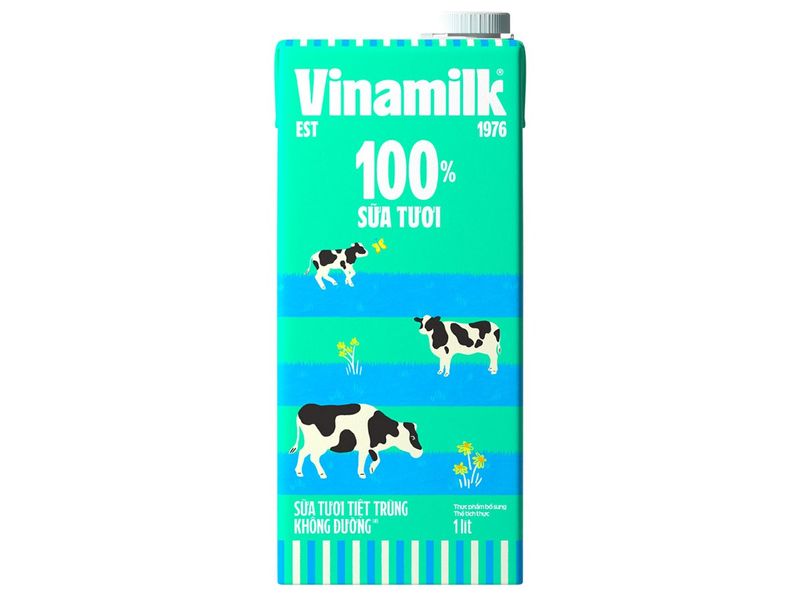 Sữa tươi tiệt trùng Vinamilk không đường 180ml