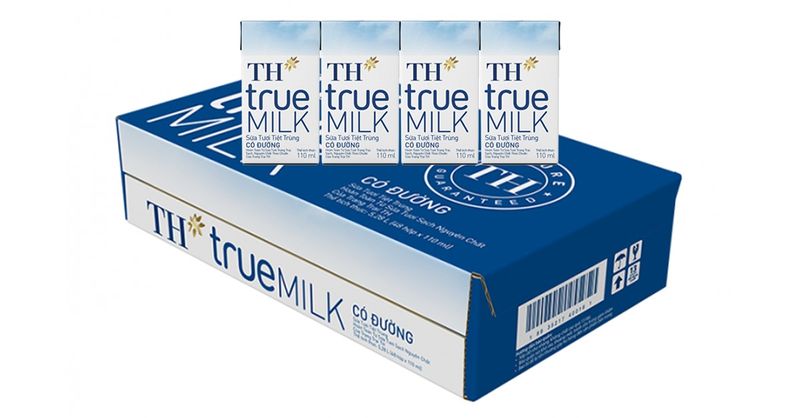 Sữa tươi tiệt trùng TH True Milk có đường 110ml