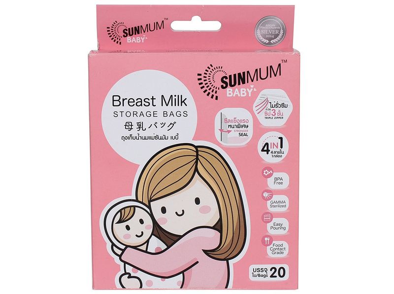 Túi trữ sữa mẹ Sunmum 150ml (20 chiếc/hộp)