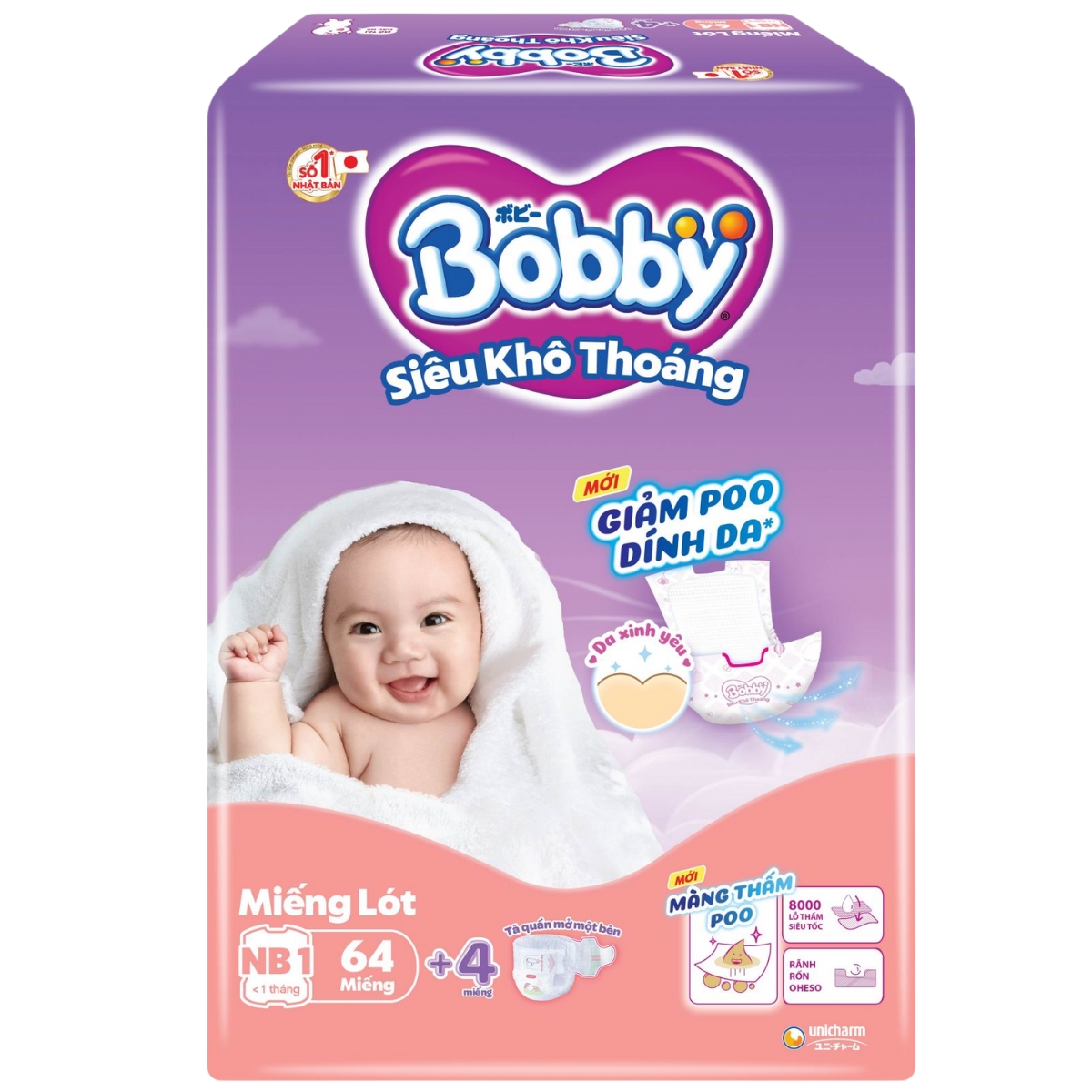 Tã giấy Bobby Newborn 1-64 