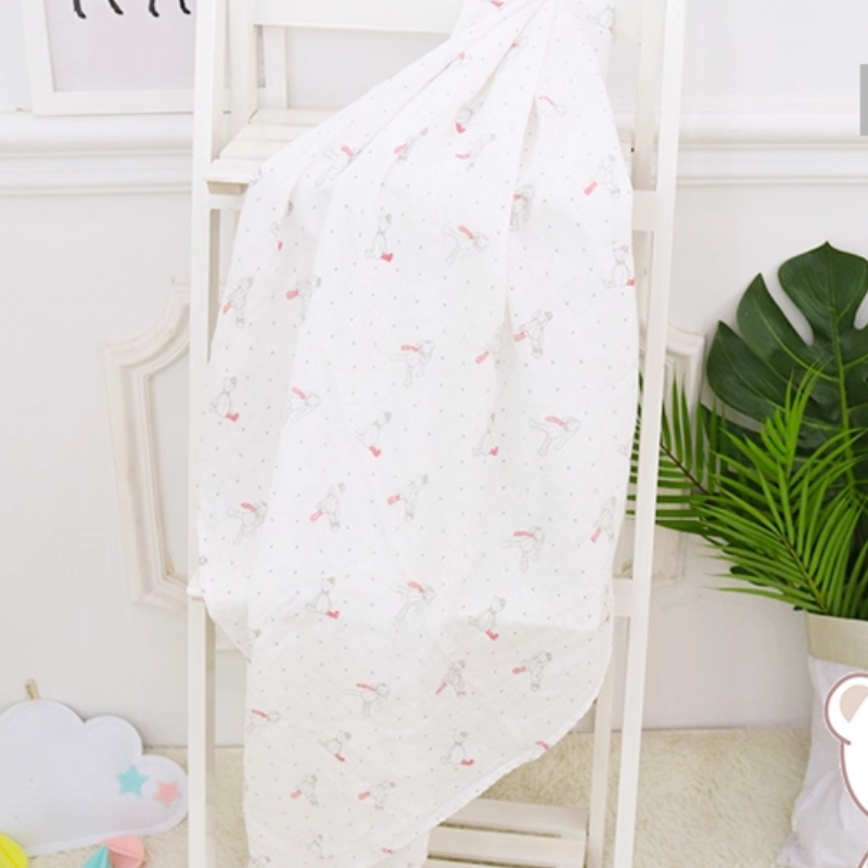 Khăn sợi tre mỏng cho bé LT08 họa tiết 80x80cm