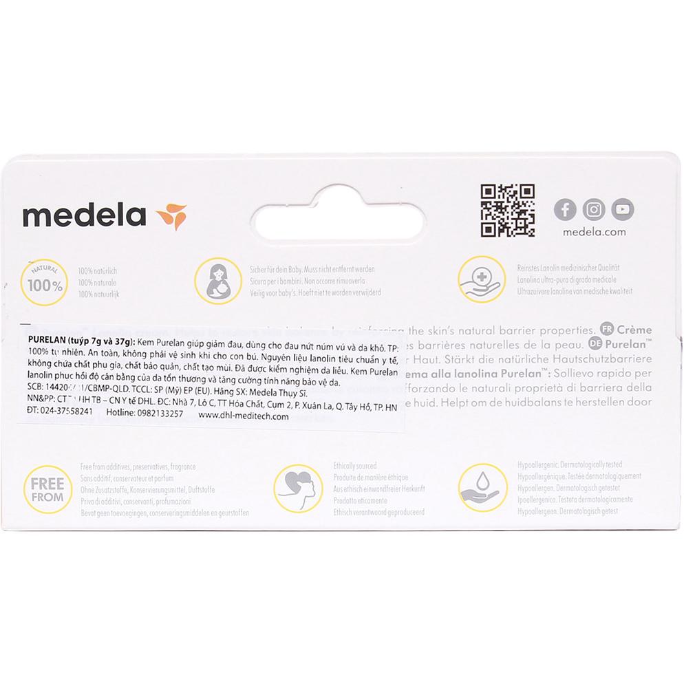 Kem trị nứt đầu ti Medela Purelan 37gr