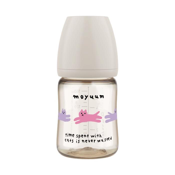 Bình sữa Moyuum PPSU With Cat 170ml màu xám