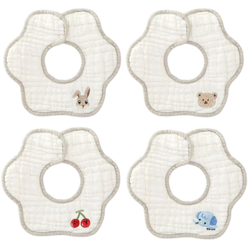 Yếm sơ sinh tròn FJ-17 xô muslin