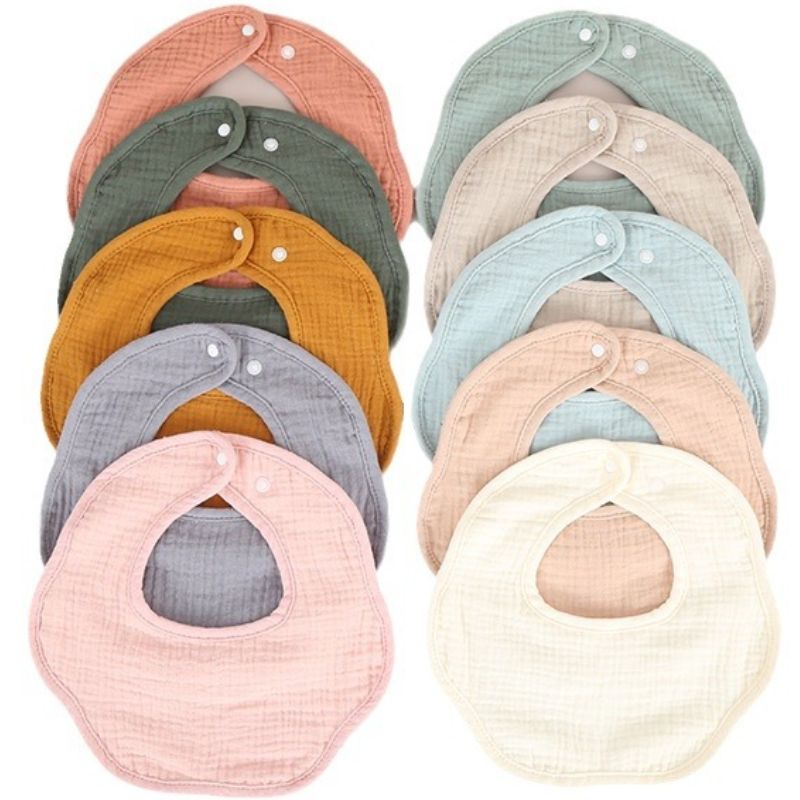 Yếm sơ sinh tròn WZ-69 xô muslin