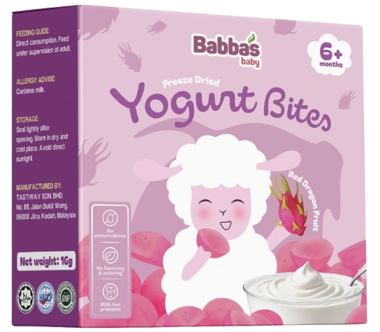 Sữa chua sấy lạnh Babba's Baby vị thanh long đỏ cho bé từ 6 tháng