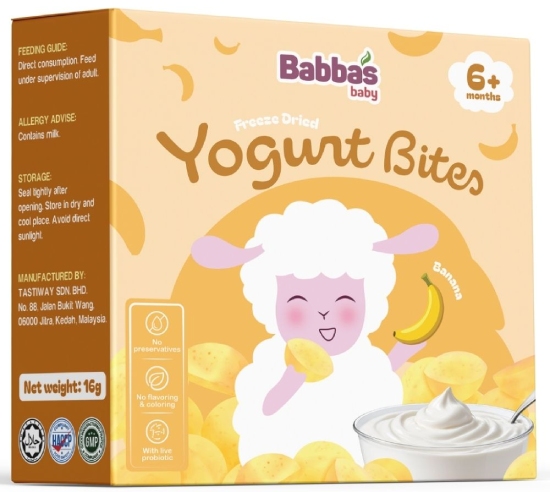 Sữa chua sấy lạnh Babba's Baby vị dâu cho bé từ 6 tháng