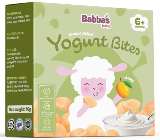 Sữa chua sấy lạnh Babba's Baby vị xoài cho bé từ 6 tháng