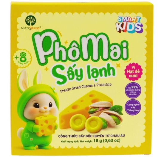 Phô mai sấy lạnh Smartkids vị hạt dẻ cười 18g