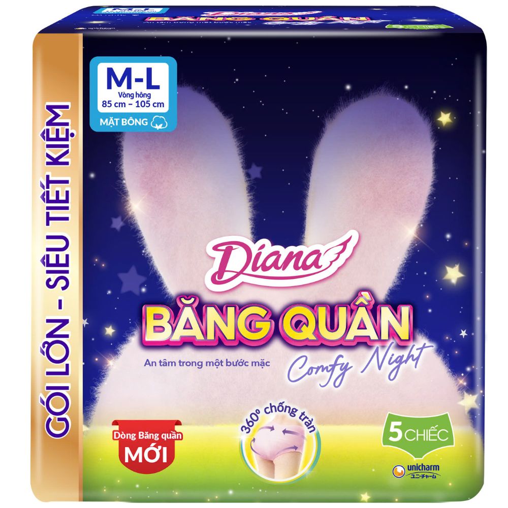 Băng quần Diana Comfy Night size M-L 5 miếng