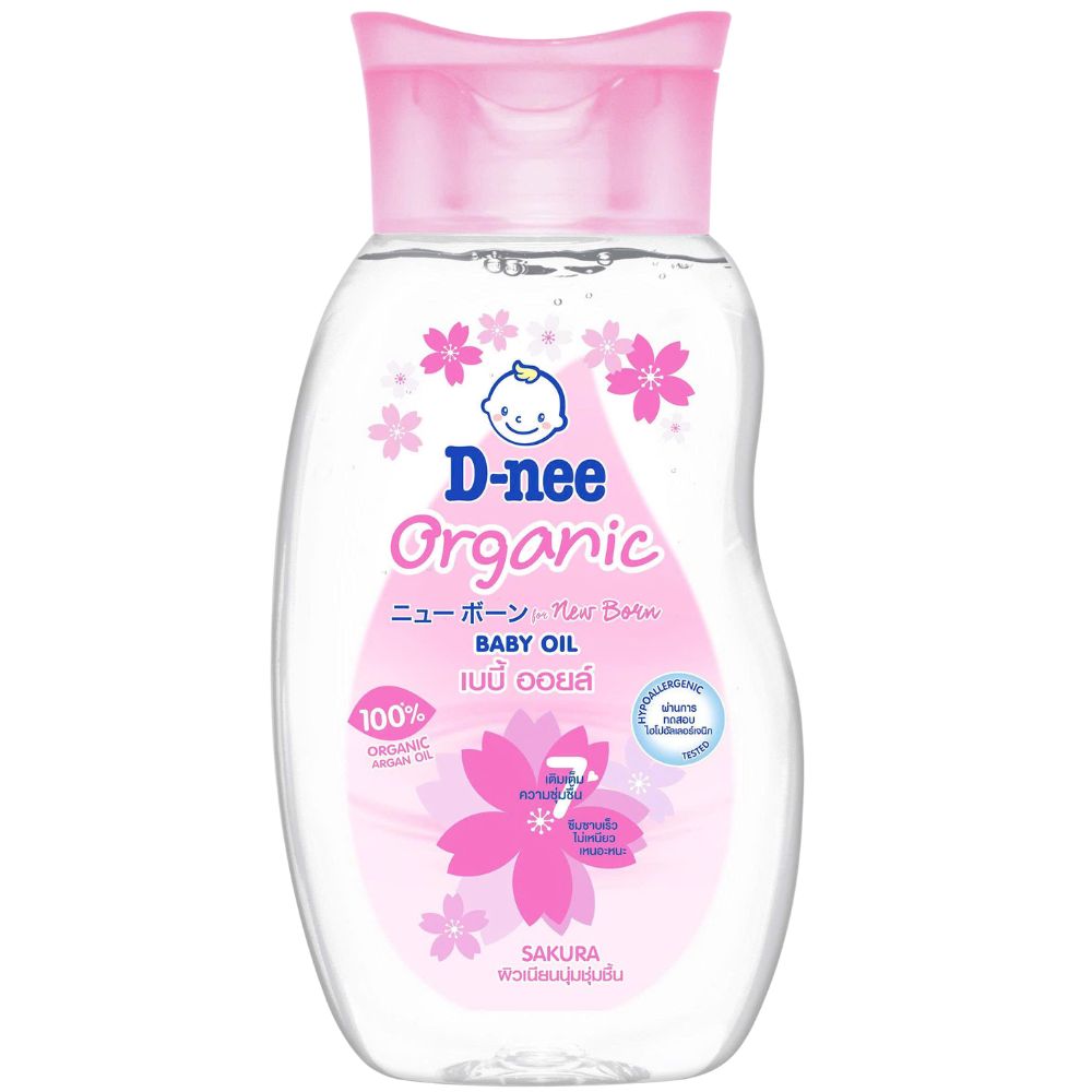 Dầu massage em bé Dnee hồng 200ml (0M+)
