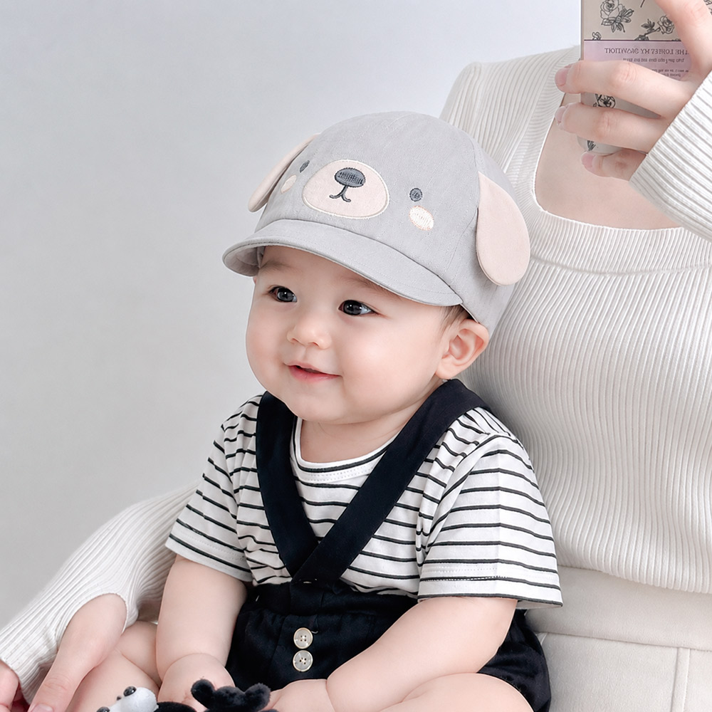 Mũ lưỡi trai Bibo's xô thêu hình động vật đáng yêu