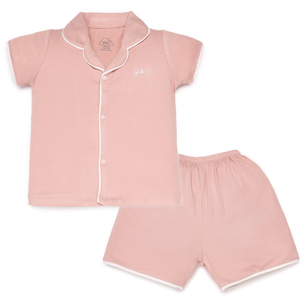 bộ pyjama cộc tay bé gái