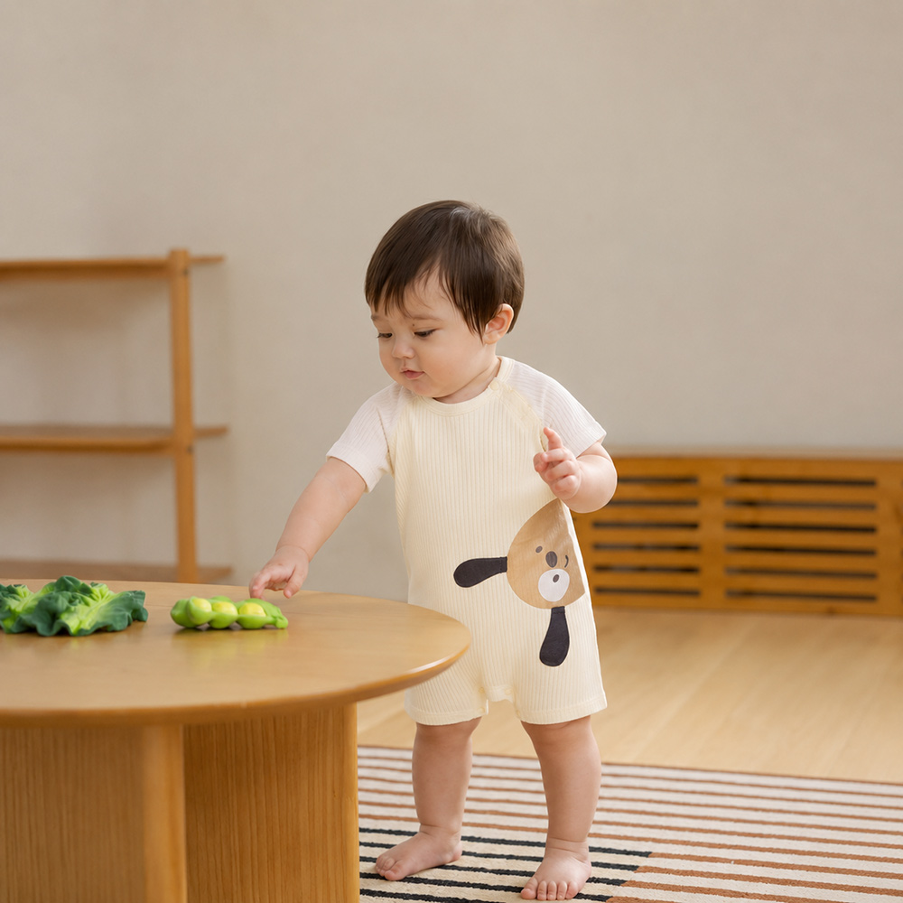 Body đùi bé trai Bibo's H100451 vàng in cún