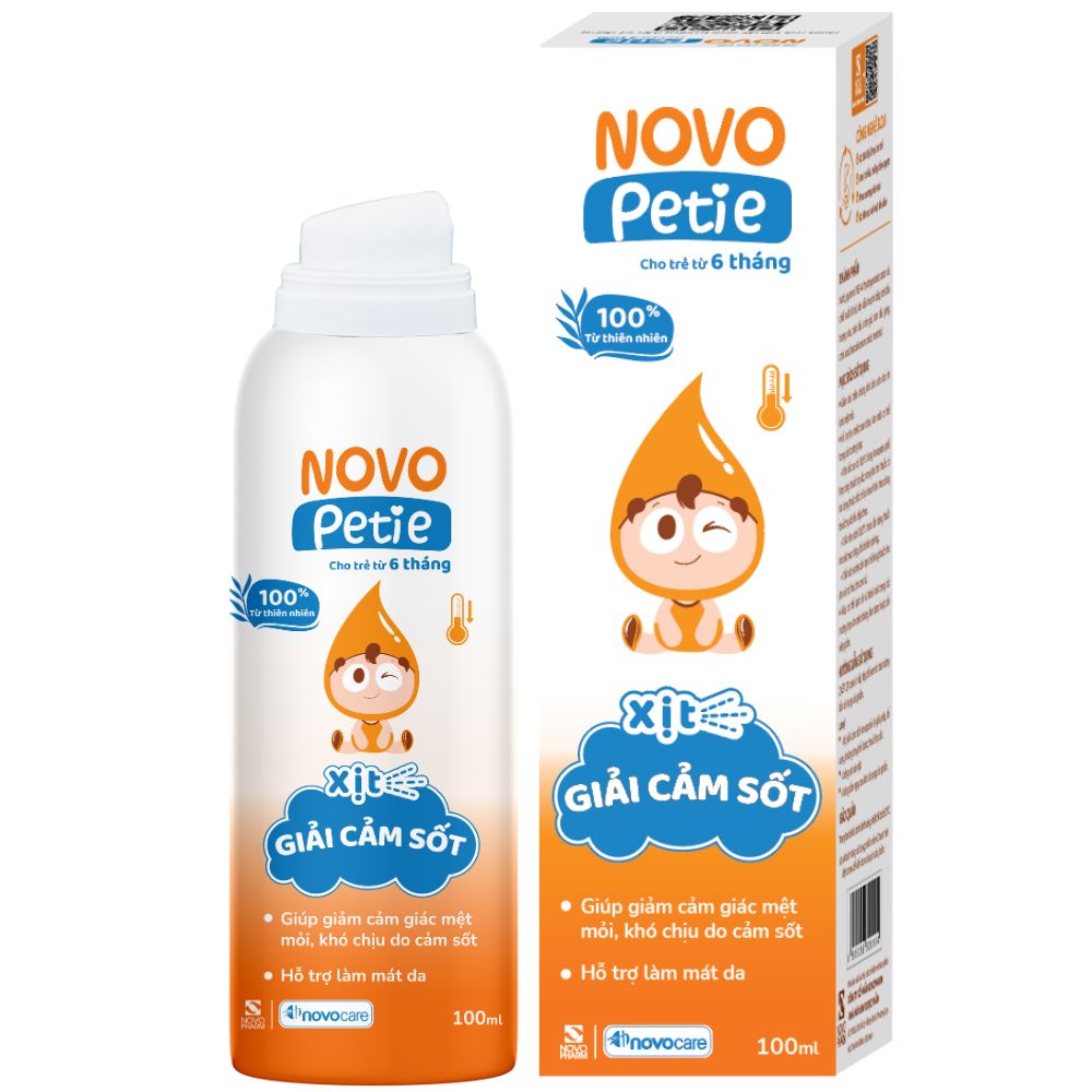 Xịt giải cảm sốt Novopetie 100ml (Trên 6 tháng)